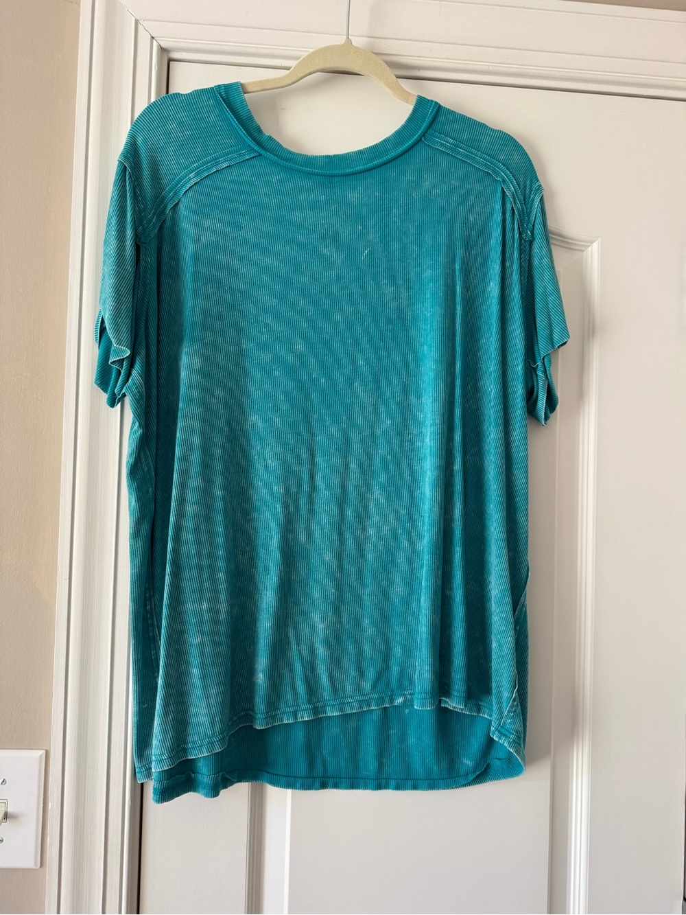 Zenana Outfitters Teal Relaxed Short Sleeve Top